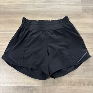 Lululemon Hotty Hot Short High-Rise Long 4" Women Size 4 Black